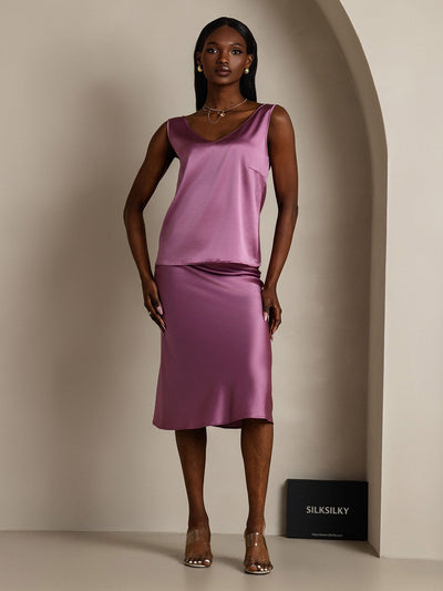 Reyanna™ | Silke V-ringning Tirantes Camiseta Top