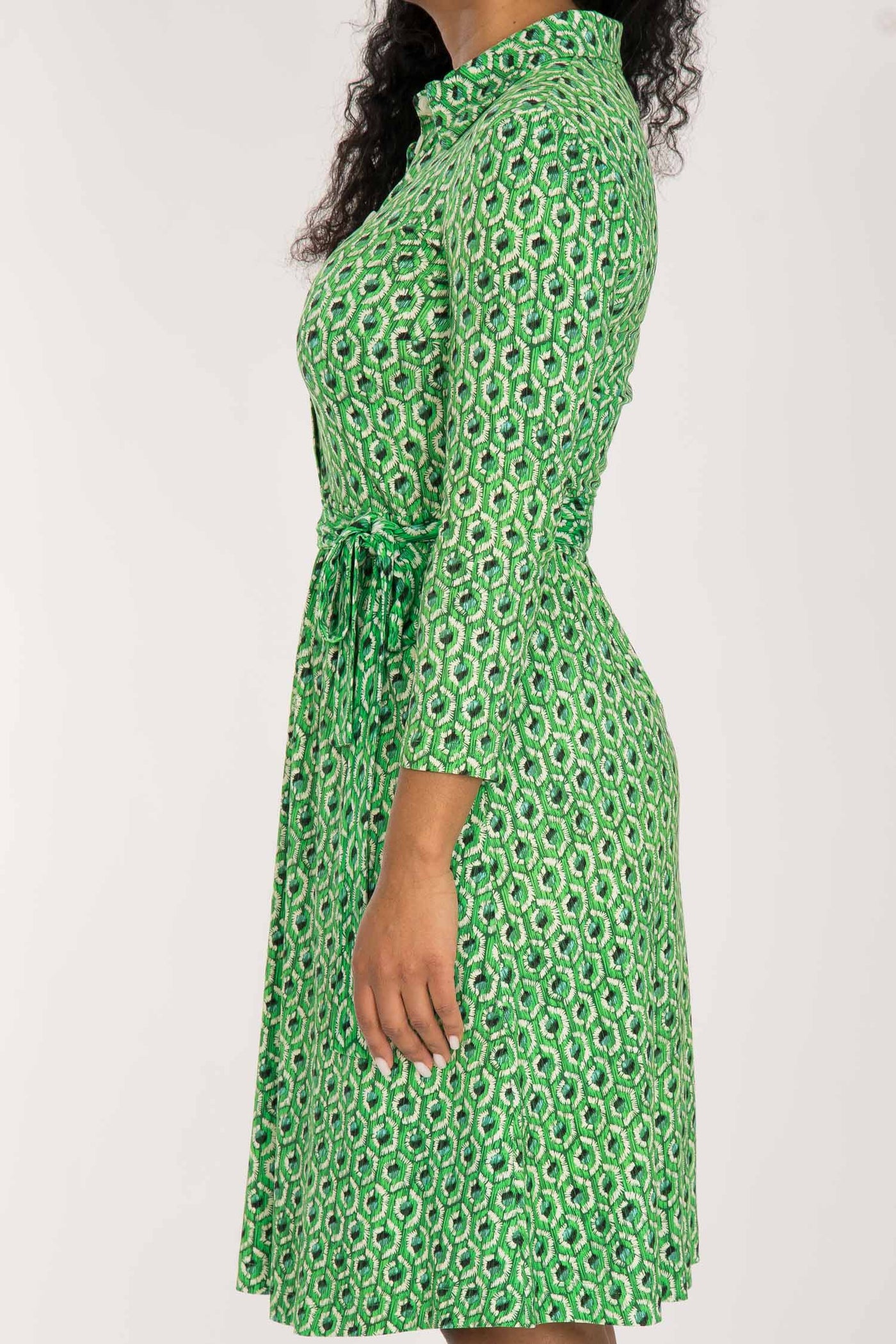 Forever mine placket short jersey dress - Green