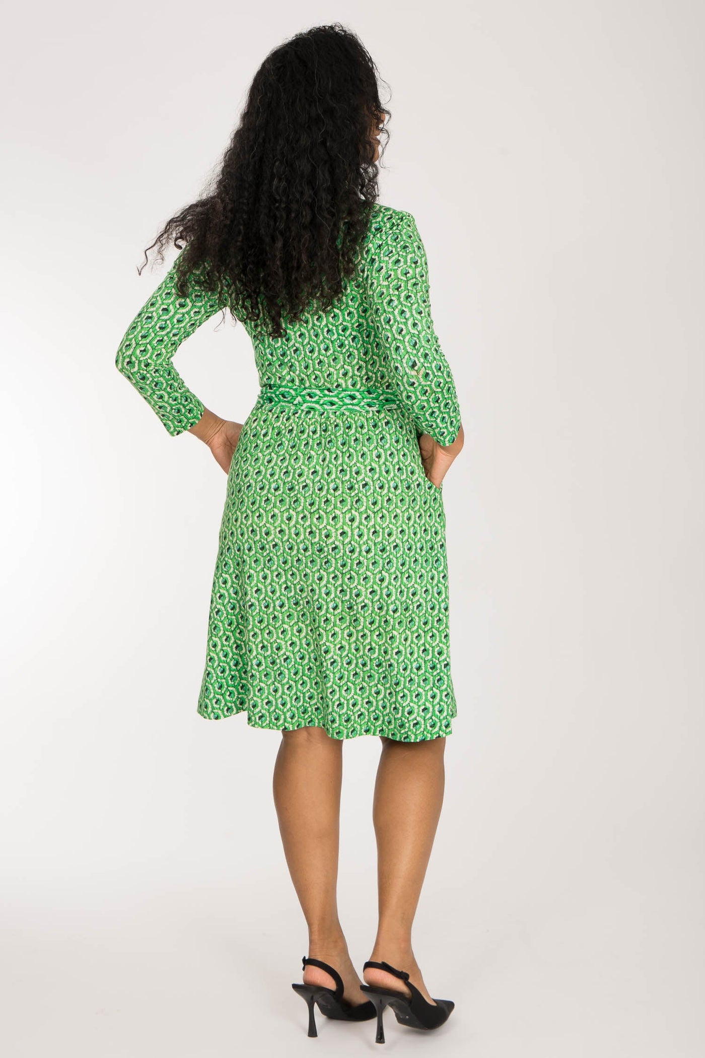 Forever mine placket short jersey dress - Green