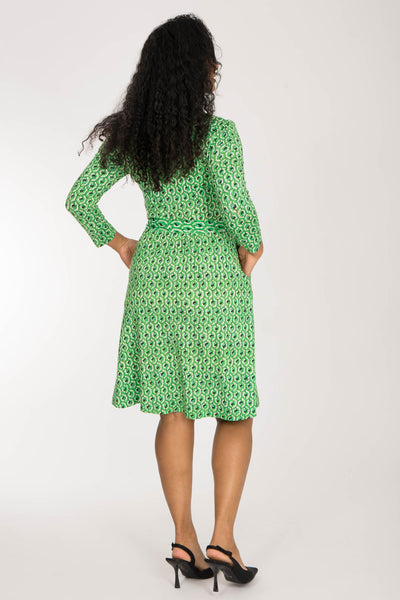 Forever mine placket short jersey dress - Green