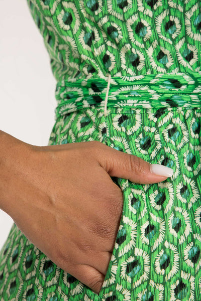 Forever mine placket short jersey dress - Green