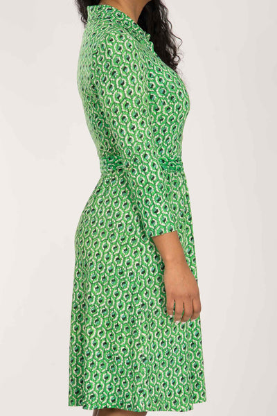 Forever mine placket short jersey dress - Green