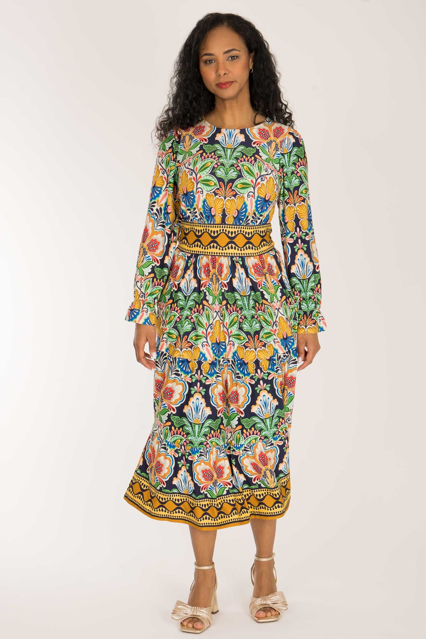 Wow midi jersey dress - Navy folklore