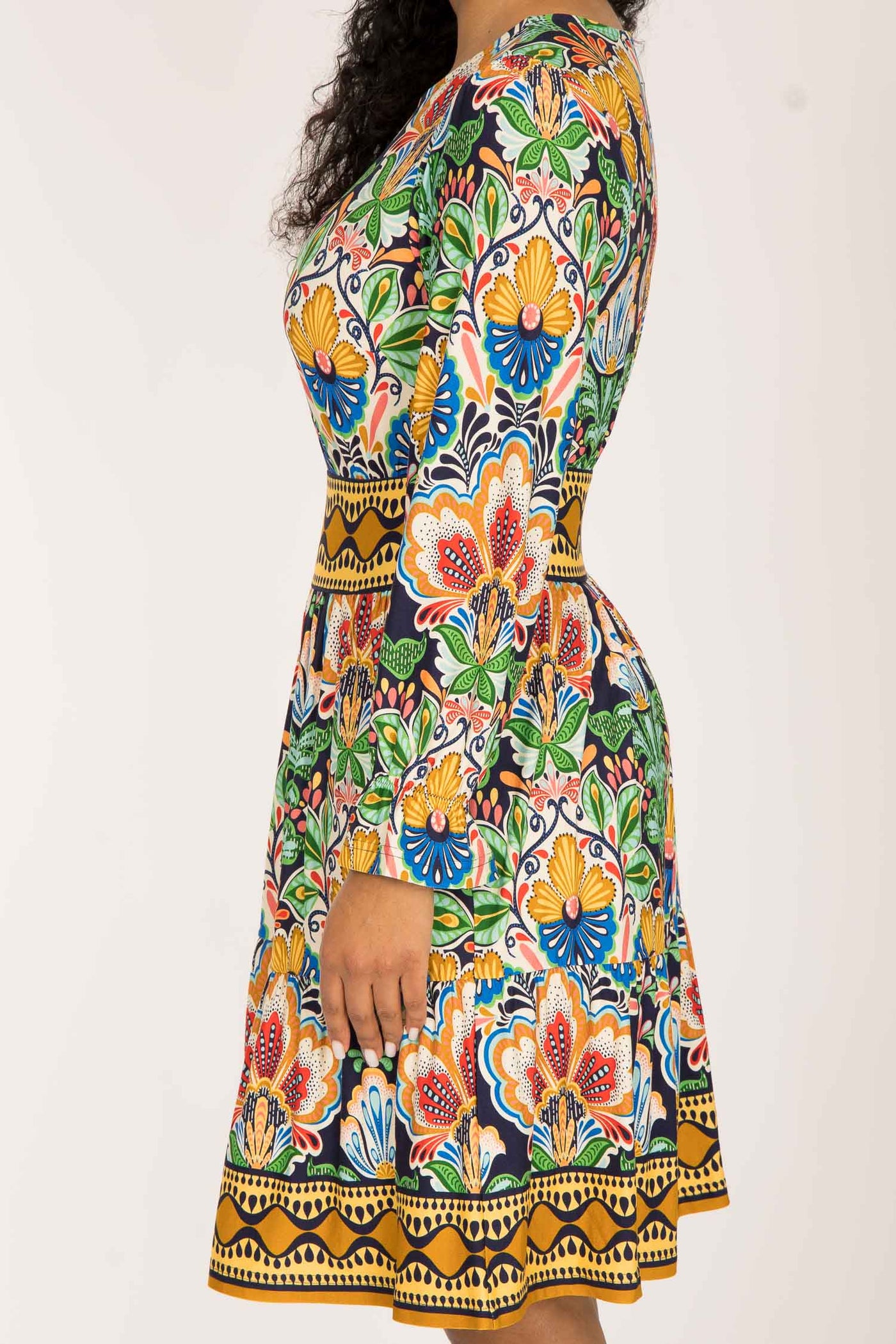 Wow short jersey dress - Navy folklore