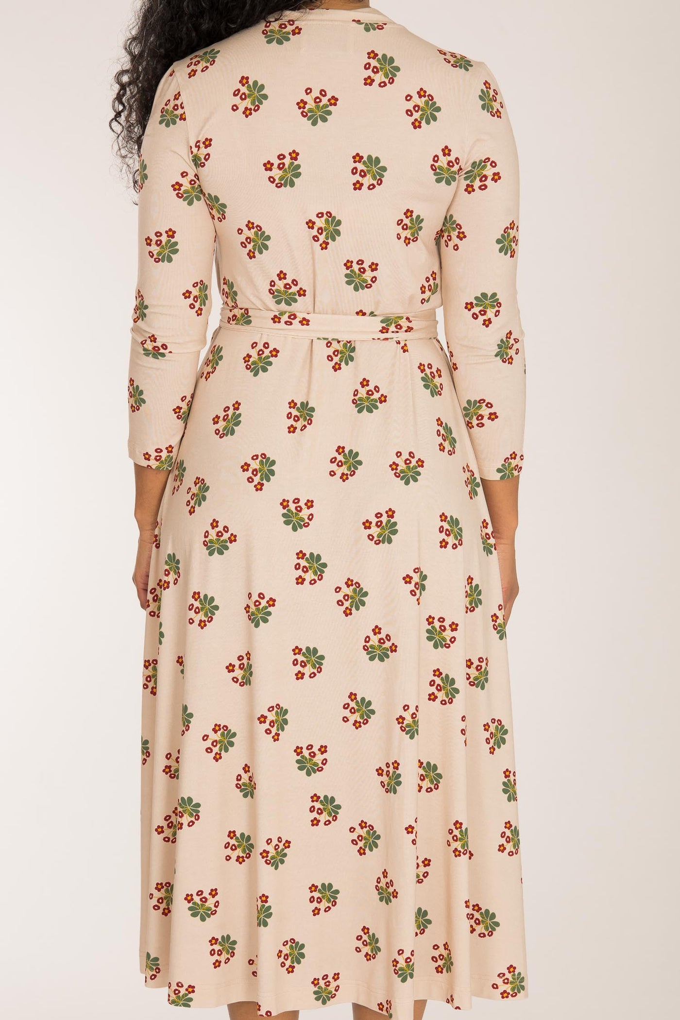 Bestie wrap midi jersey dress - Beige