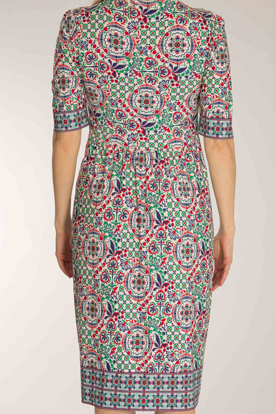 Ideal short jersey dress - Blue folklore