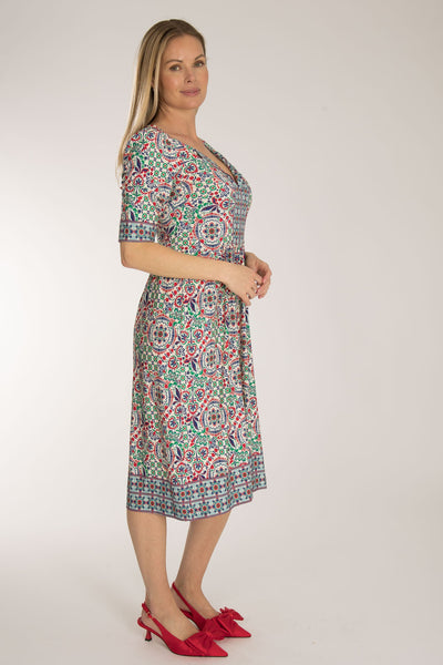 Ideal short jersey dress - Blue folklore