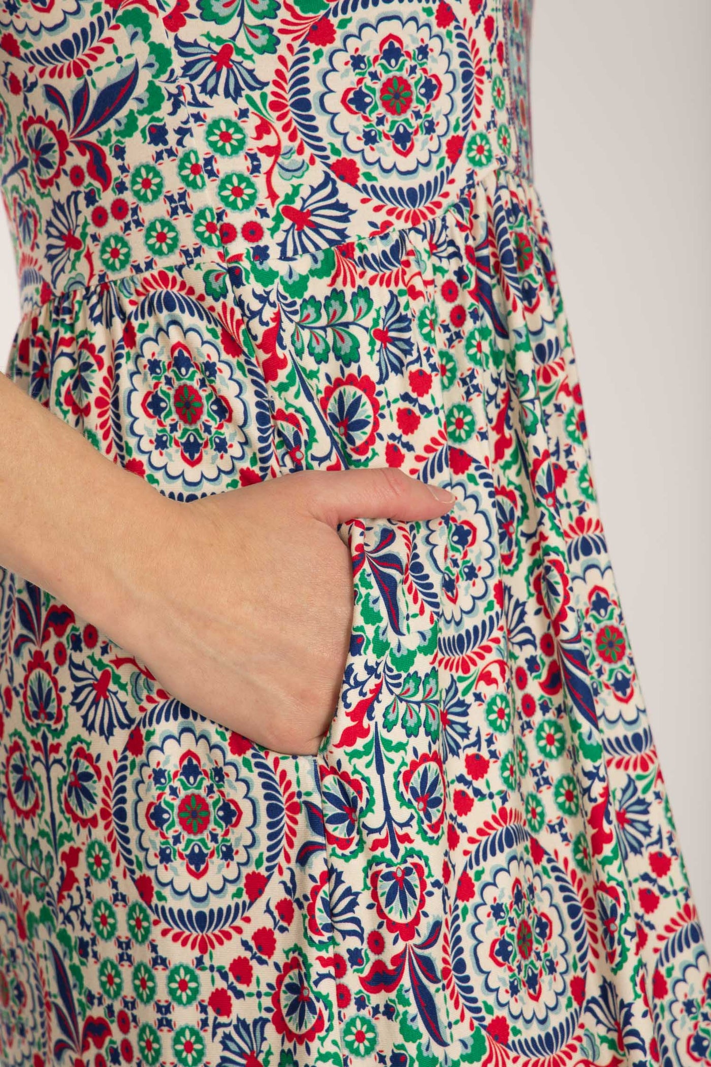 Ideal short jersey dress - Blue folklore