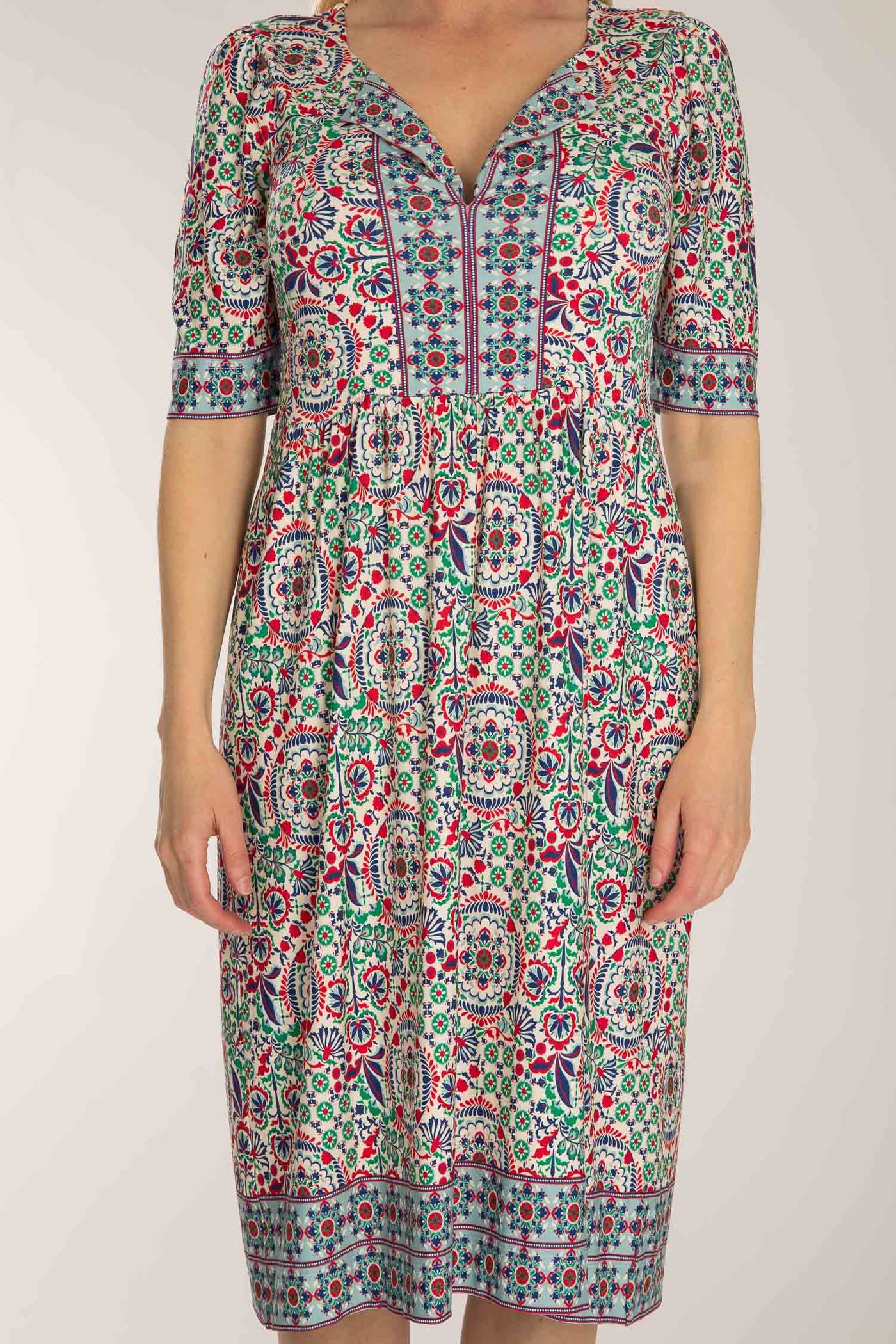 Ideal short jersey dress - Blue folklore