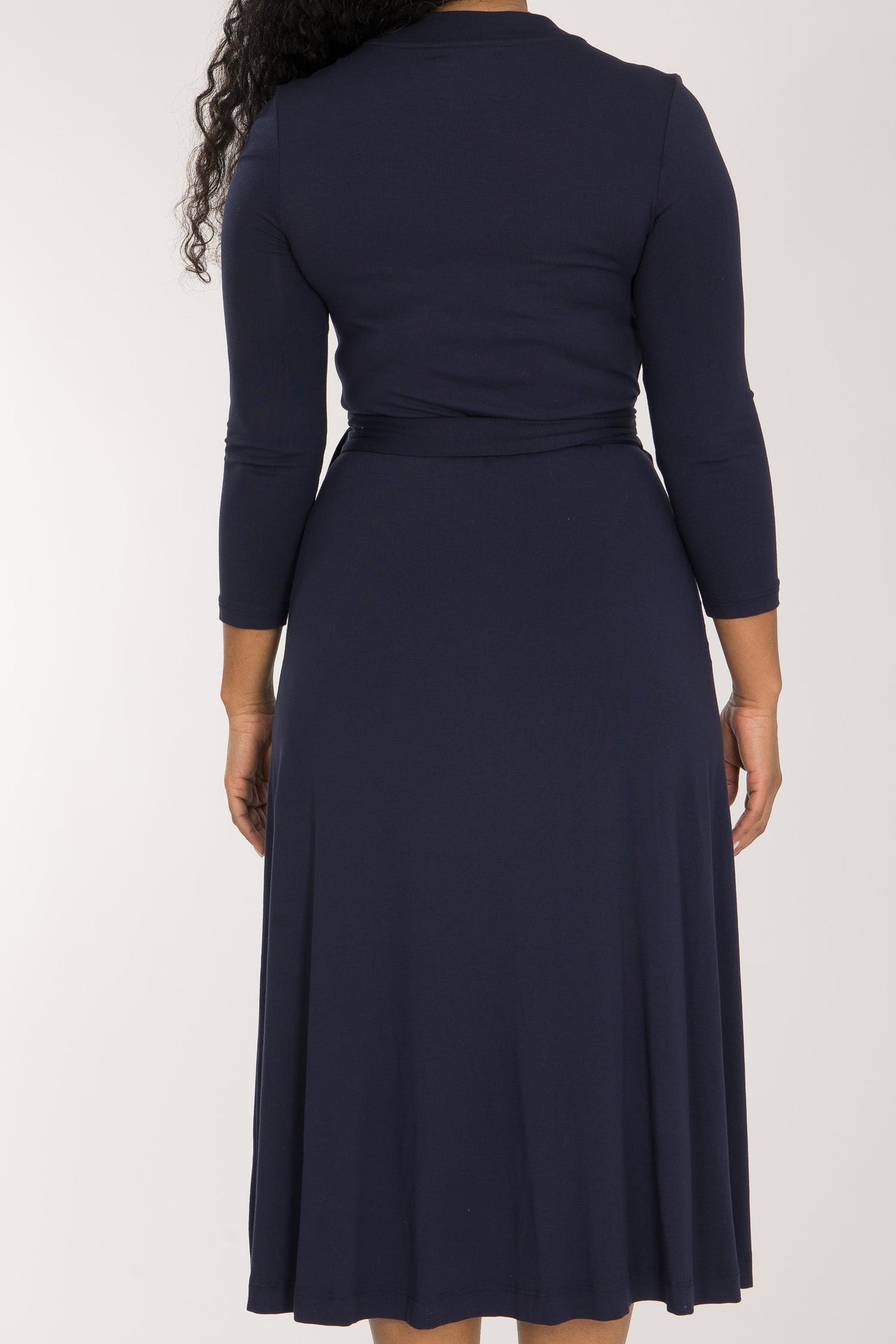 Bestie wrap midi jersey dress - Navy