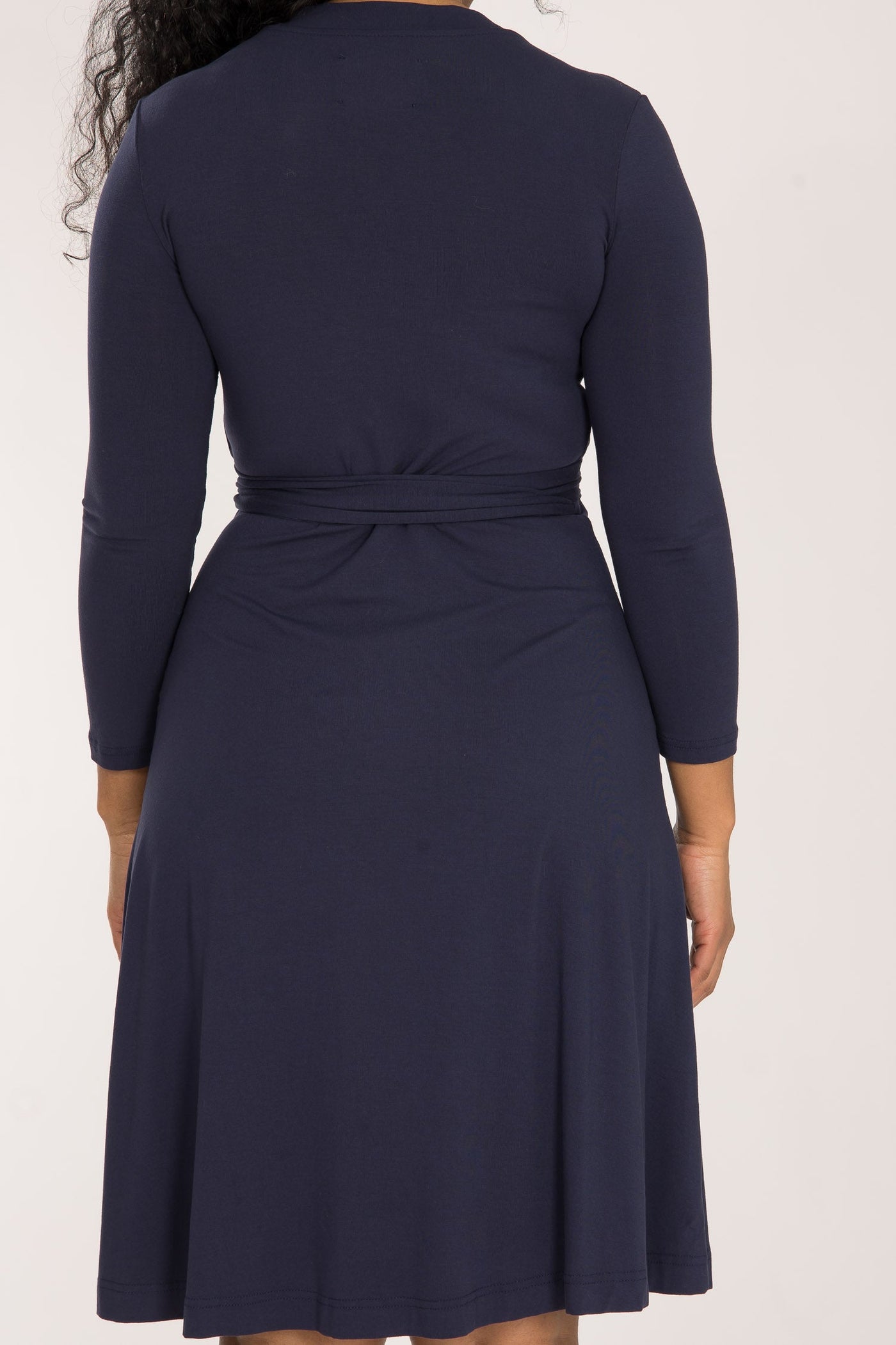 Bestie wrap short jersey dress - Navy