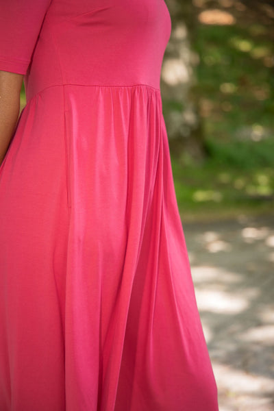 Ideal short jersey dress - Blush pink