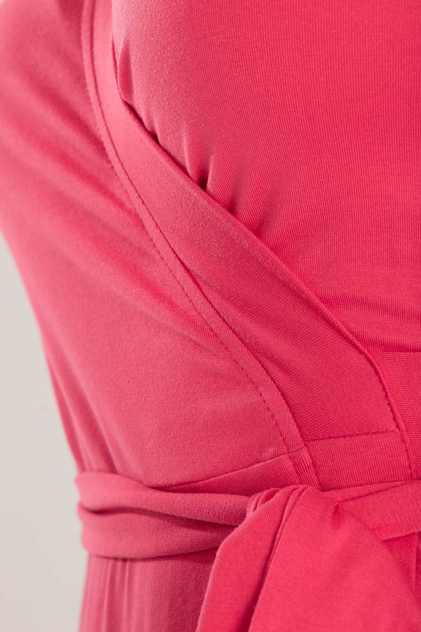 Bestie wrap midi jersey dress - Blush pink