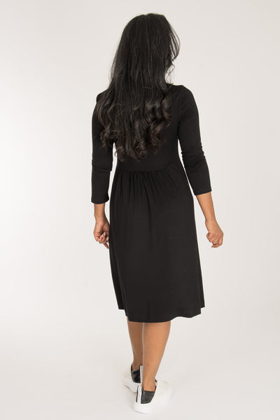 Ideal short jersey dress - Black