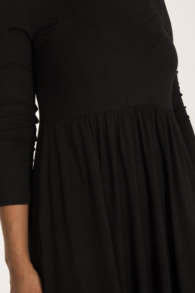 Ideal short jersey dress - Black