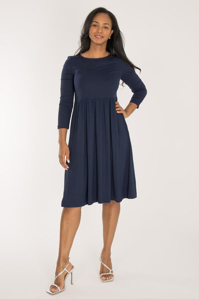 Ideal short jersey dress - Navy