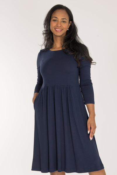 Ideal short jersey dress - Navy