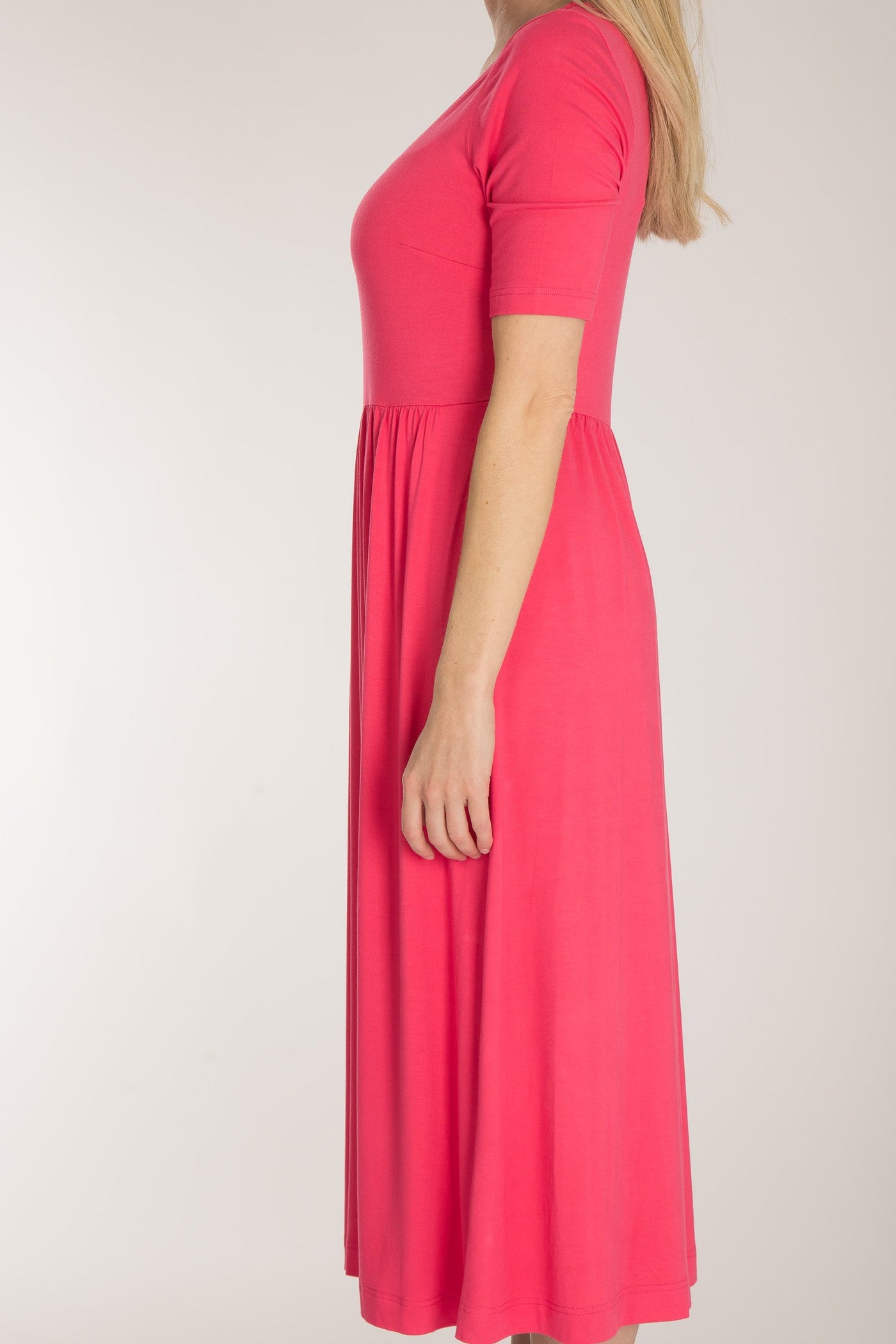Ideal midi jersey dress - Blush pink