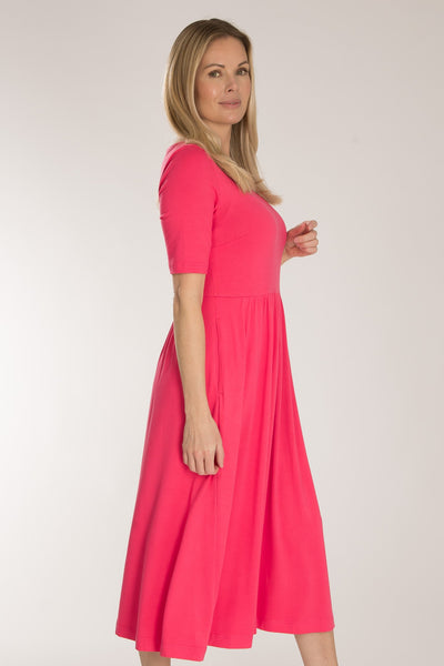 Ideal midi jersey dress - Blush pink
