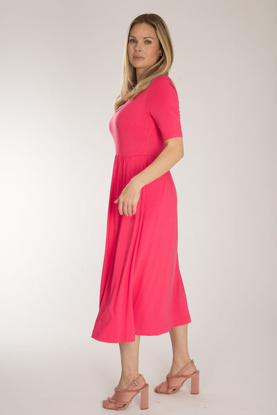 Ideal midi jersey dress - Blush pink