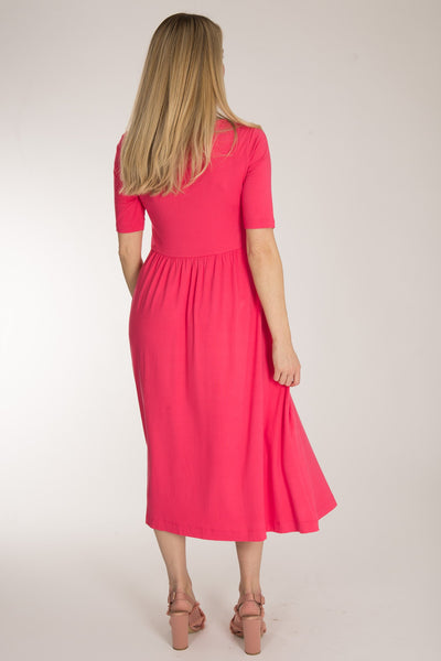 Ideal midi jersey dress - Blush pink