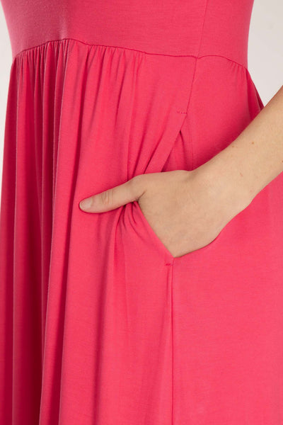 Ideal midi jersey dress - Blush pink