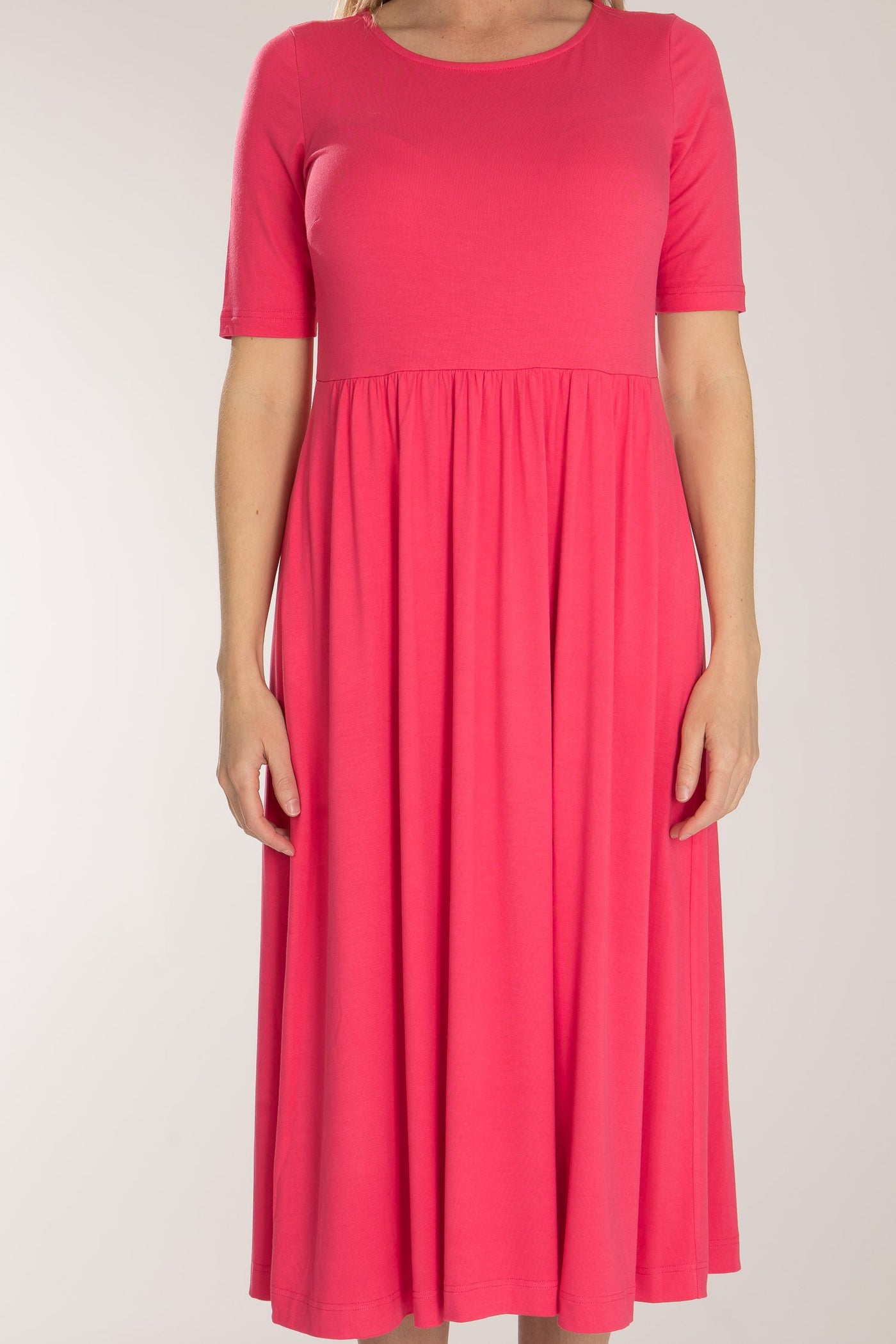 Ideal midi jersey dress - Blush pink