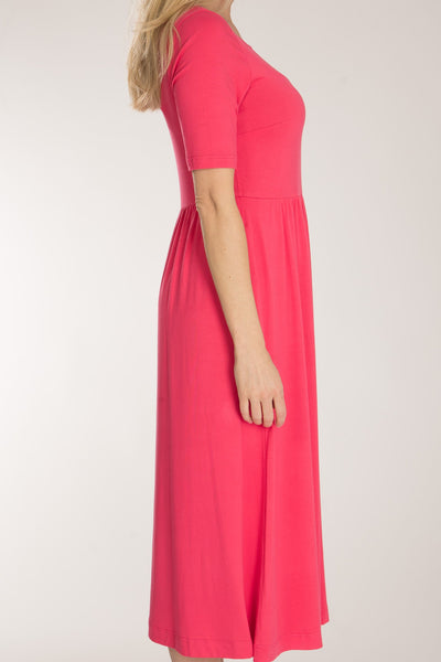 Ideal midi jersey dress - Blush pink