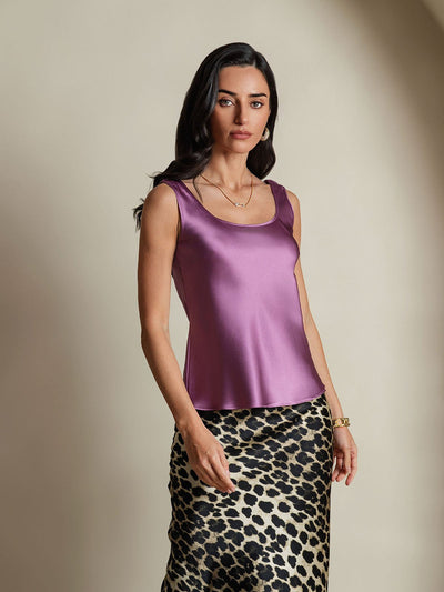 Reyanna™ | Silke U-ringad Axelbands Camiseta Top