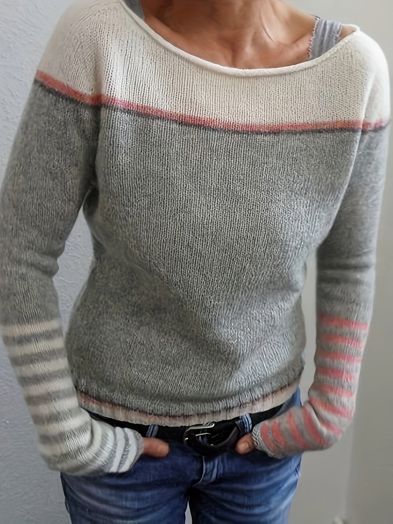 Reyanna |Elly | Elegant cashmere randig tröja