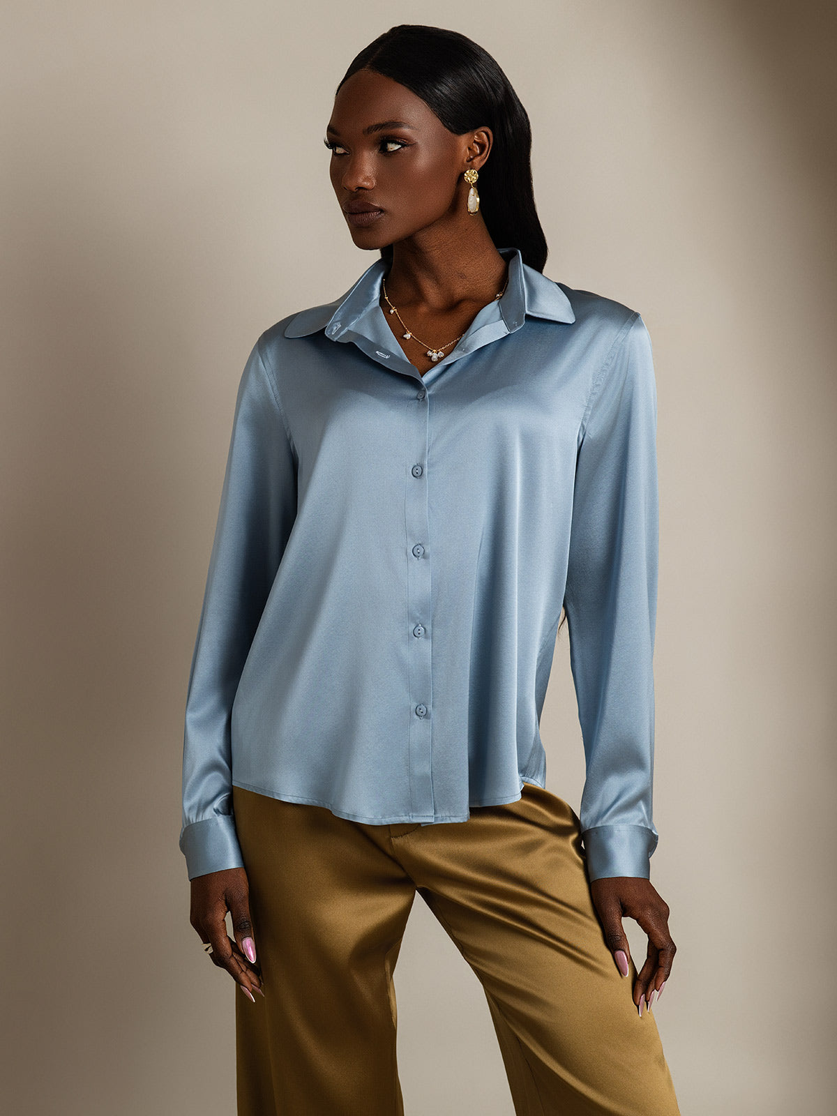 Reyanna™ | Basic Military Lapel Skjorta