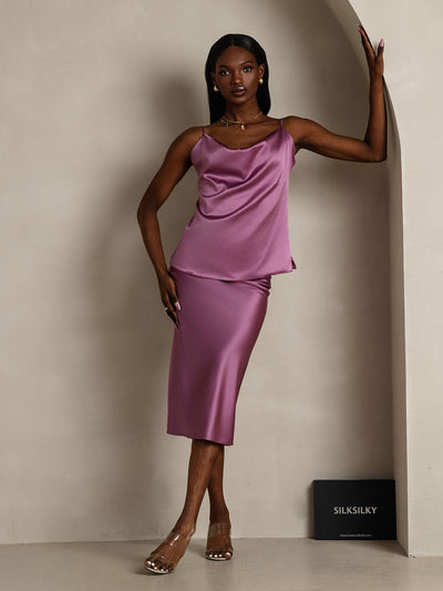 Reyanna™ | Silke Tunna Axelband Draperad Halsringning CamisoleTop