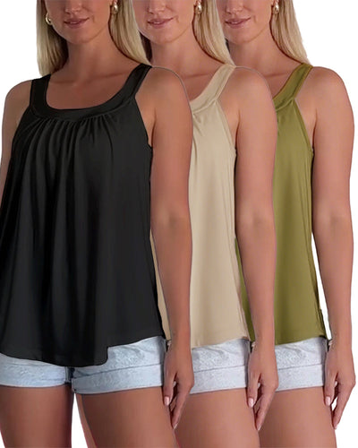 Tank Top Axelbandslös Plisserad Enfärgad