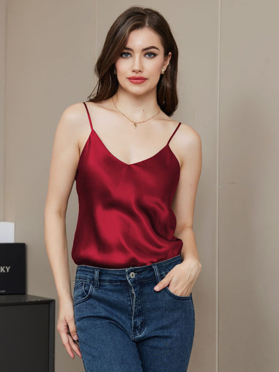 Reyanna™ | V-ringning Ren Silke Spaghettiband Camisole-linne