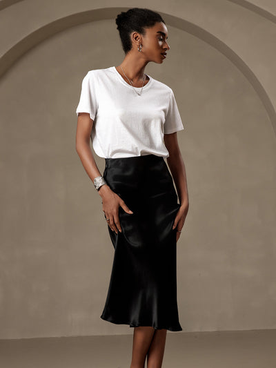 Reyanna™ | Elegant Basik Kjol i Ren Silke