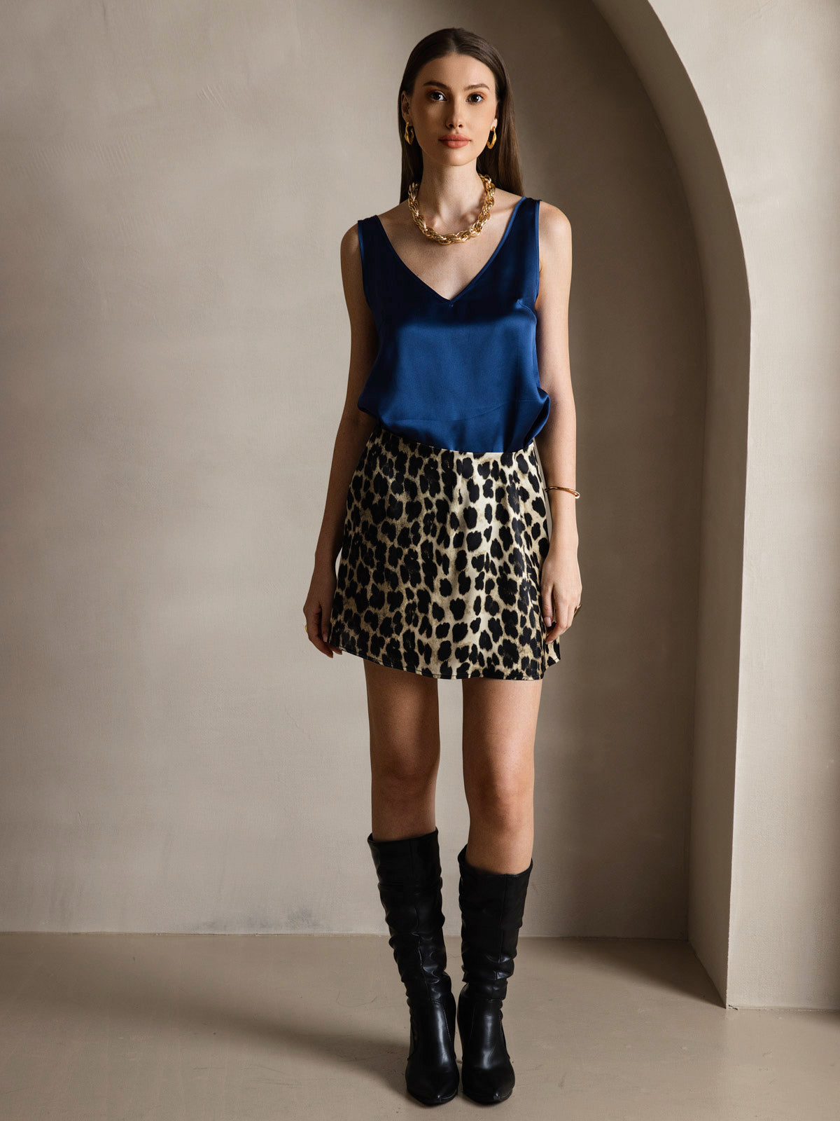 Reyanna™ | Silke V-ringning Tirantes Camiseta Top