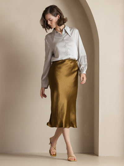 Reyanna™ | Elegant Basik Kjol i Ren Silke