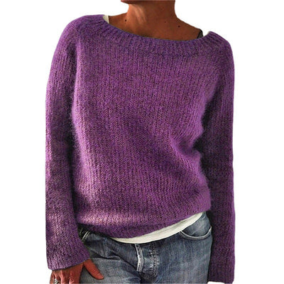 Reyanna™ | Casual Solid Color Soft Crew-neck Sweater