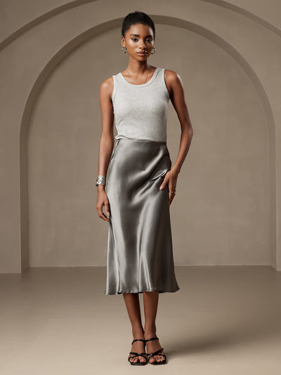 Reyanna™ | Elegant Basik Kjol i Ren Silke