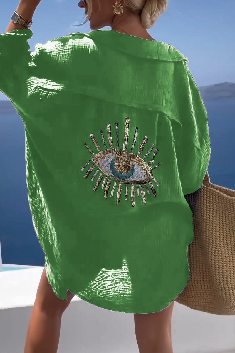 Reyanna™ | Casual Sequin Beaded Shirt