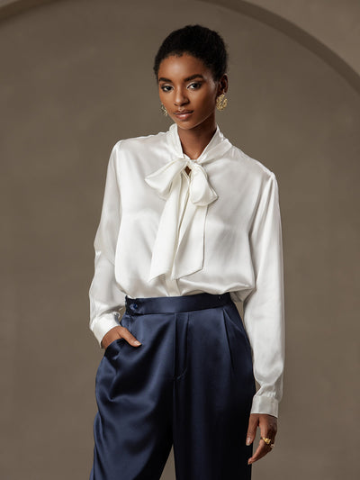 Reyanna™ | Siden modebyxor i carrotmodell