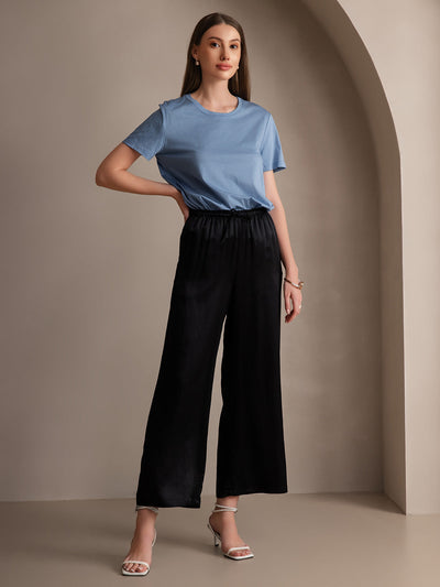 Reyanna™ | Ren Silke Avslappnad Elastisk Midja Byxa