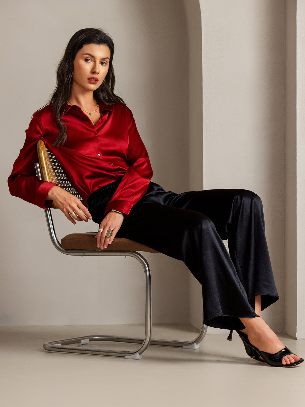 Reyanna™ | Basic Military Lapel Skjorta
