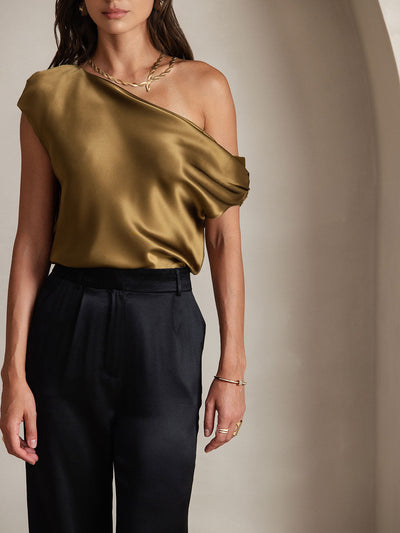 Reyanna™ | Silke Chic En-Skulder Blus