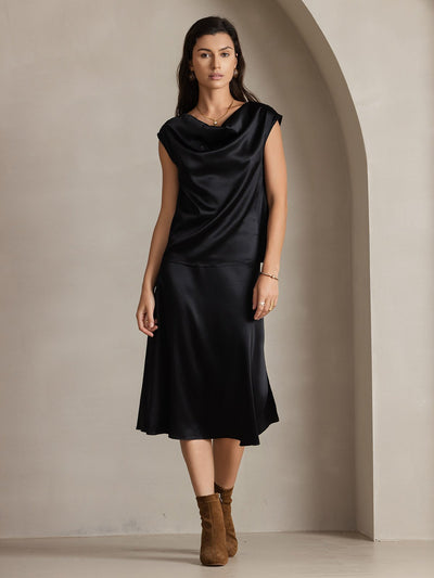 Reyanna™ | Silke Kappärmad Krage Tanktop/Blus