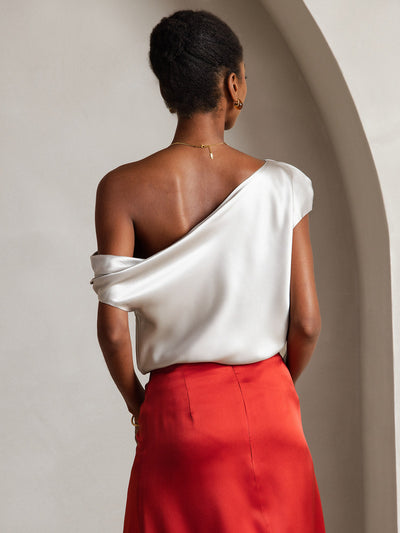 Reyanna™ | Silke Chic En-Skulder Blus