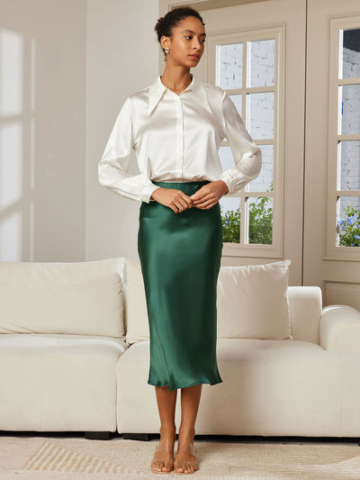 Reyanna™ | Rent Silke Klassisk Elegant Damkjol