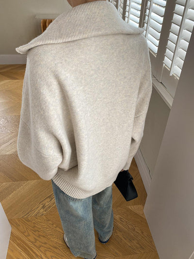 Reyanna™ | Oversized Open Collar Cardigan