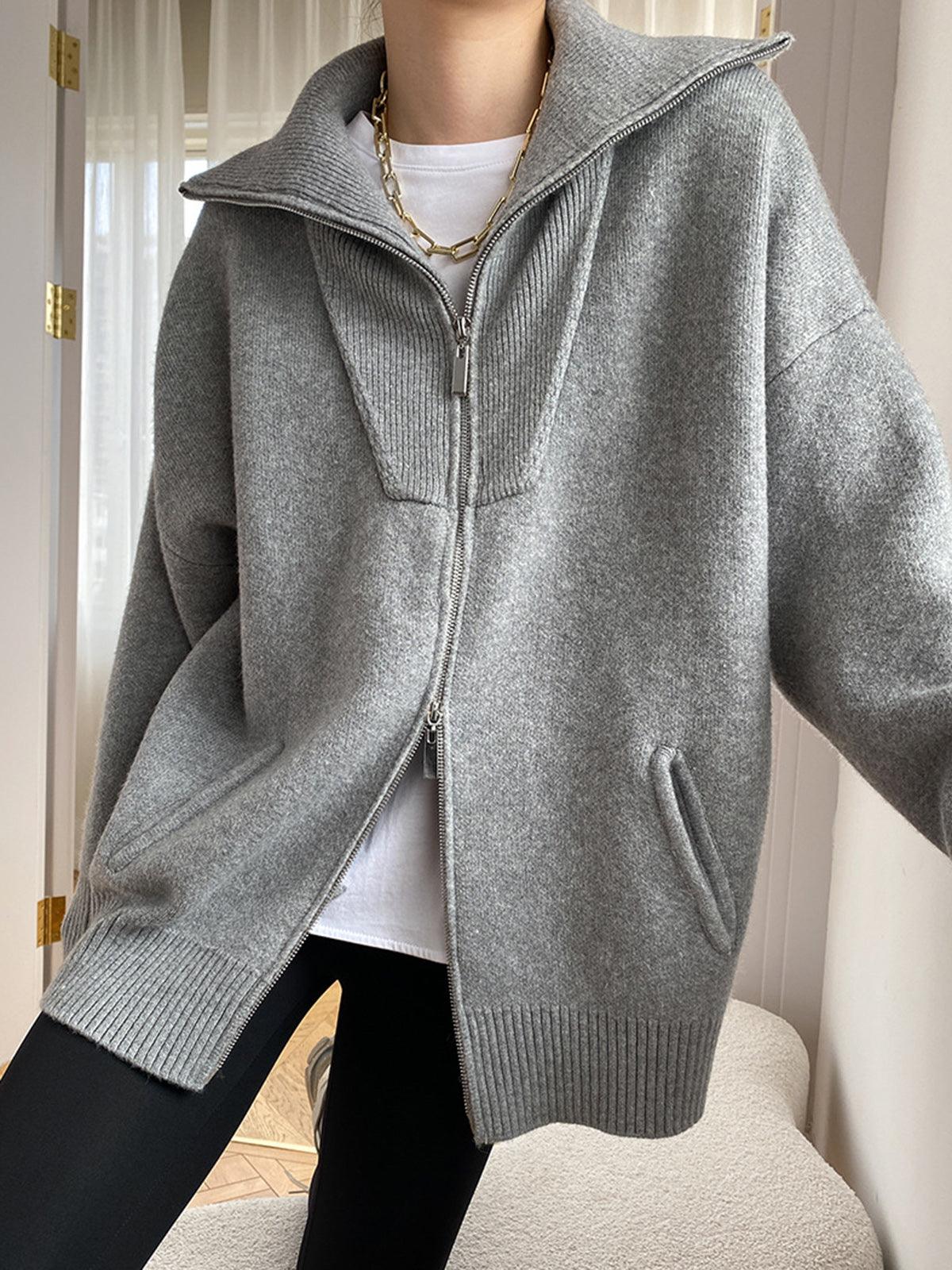 Reyanna™ | Oversized Open Collar Cardigan