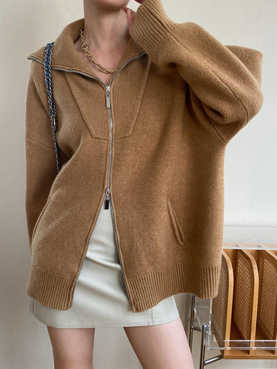 Reyanna™ | Oversized Open Collar Cardigan